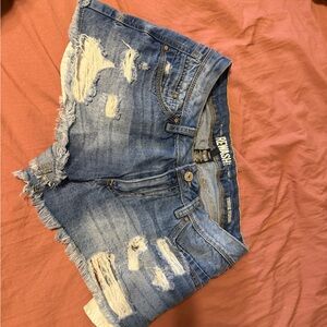 Rewash Blue Distressed Denim Shorts
